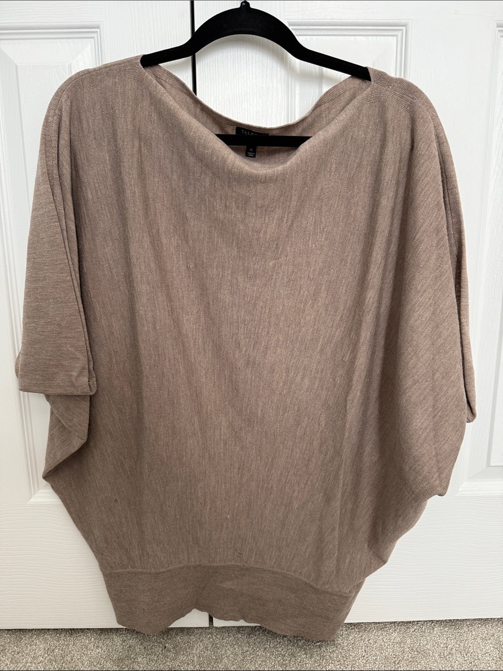 Talbots Taupe Batwing Poncho Sweater